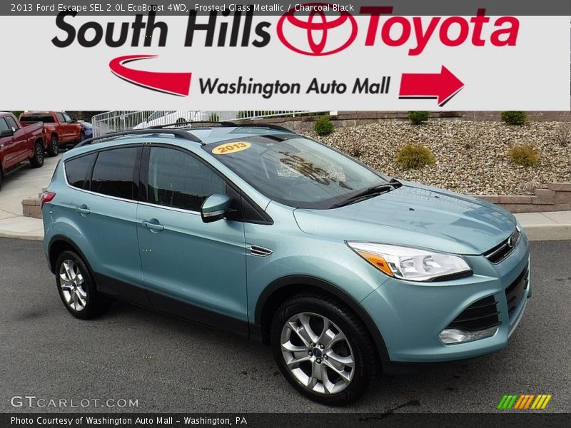 Frosted Glass Metallic / Charcoal Black 2013 Ford Escape SEL 2.0L EcoBoost 4WD