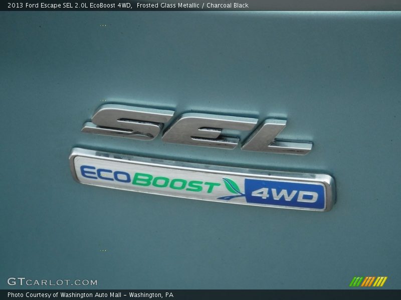 Frosted Glass Metallic / Charcoal Black 2013 Ford Escape SEL 2.0L EcoBoost 4WD