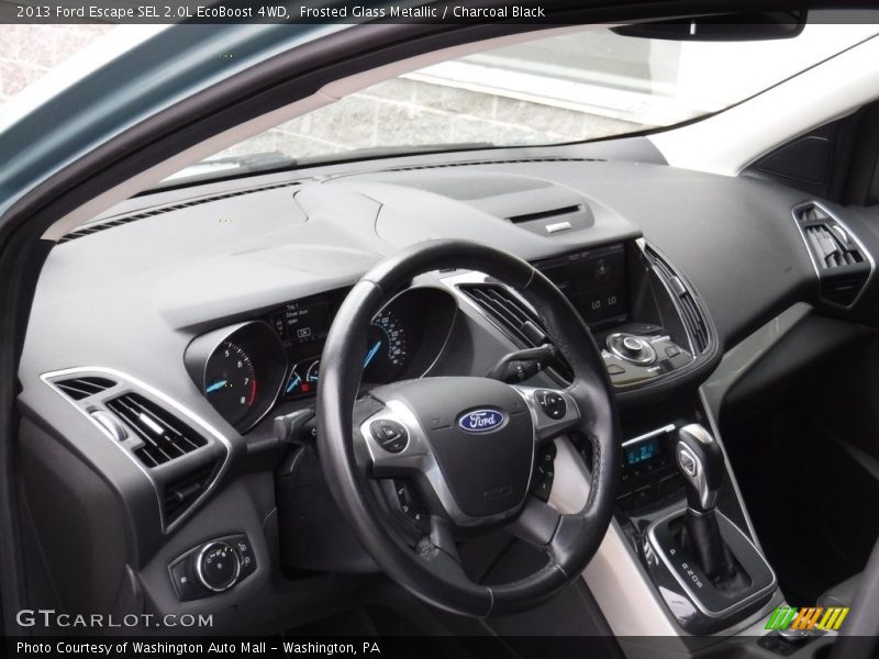 Frosted Glass Metallic / Charcoal Black 2013 Ford Escape SEL 2.0L EcoBoost 4WD