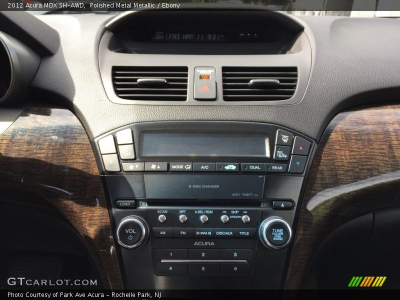 Polished Metal Metallic / Ebony 2012 Acura MDX SH-AWD