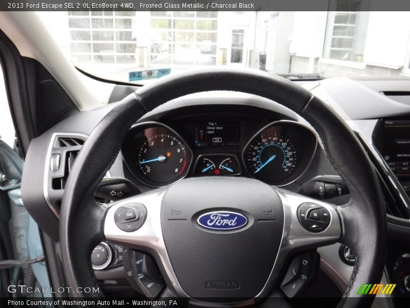 Frosted Glass Metallic / Charcoal Black 2013 Ford Escape SEL 2.0L EcoBoost 4WD