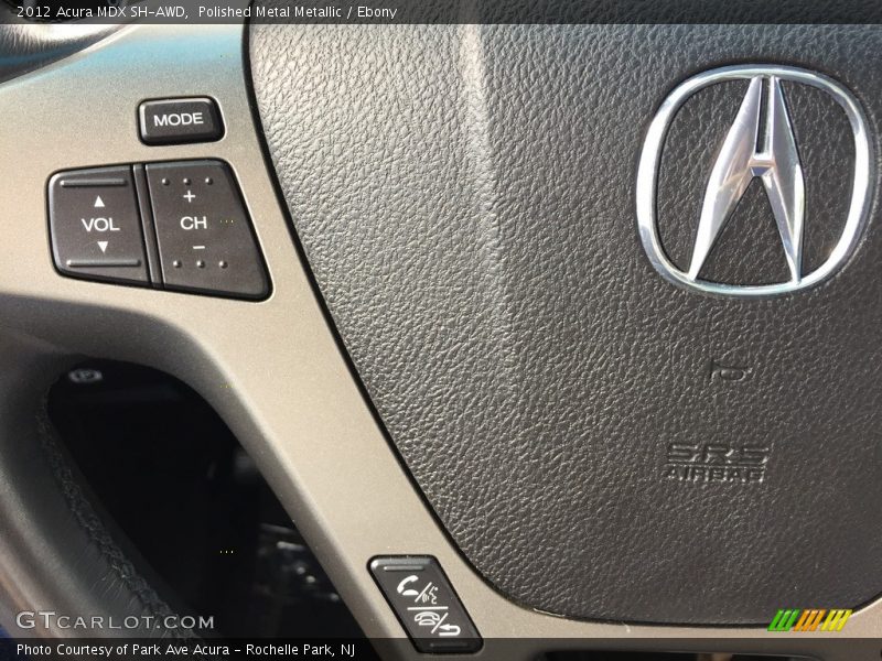 Polished Metal Metallic / Ebony 2012 Acura MDX SH-AWD