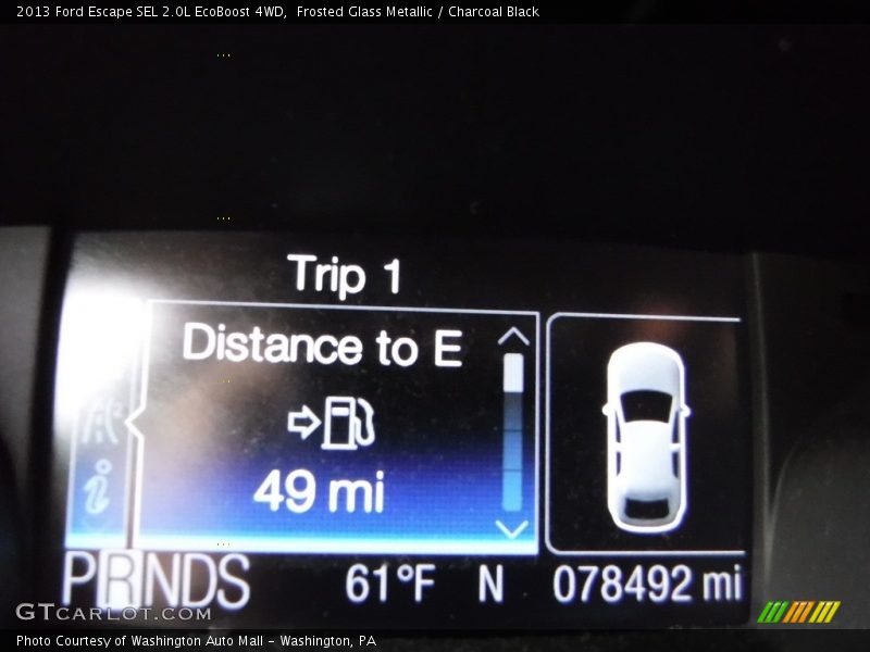 Frosted Glass Metallic / Charcoal Black 2013 Ford Escape SEL 2.0L EcoBoost 4WD