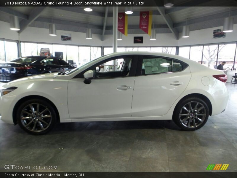 Snowflake White Pearl Mica / Black 2018 Mazda MAZDA3 Grand Touring 4 Door