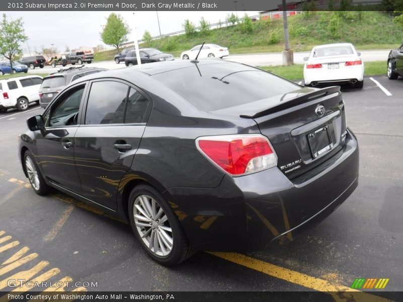 Dark Gray Metallic / Black 2012 Subaru Impreza 2.0i Premium 4 Door