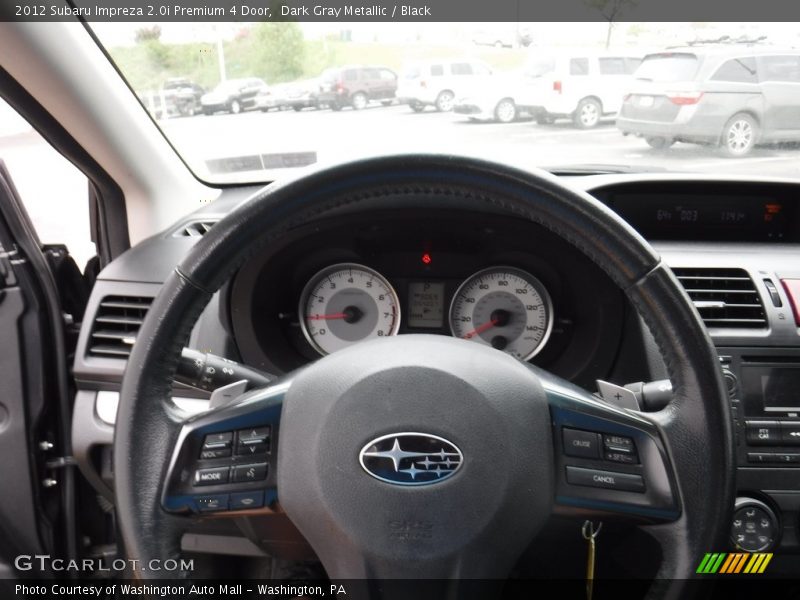 Dark Gray Metallic / Black 2012 Subaru Impreza 2.0i Premium 4 Door