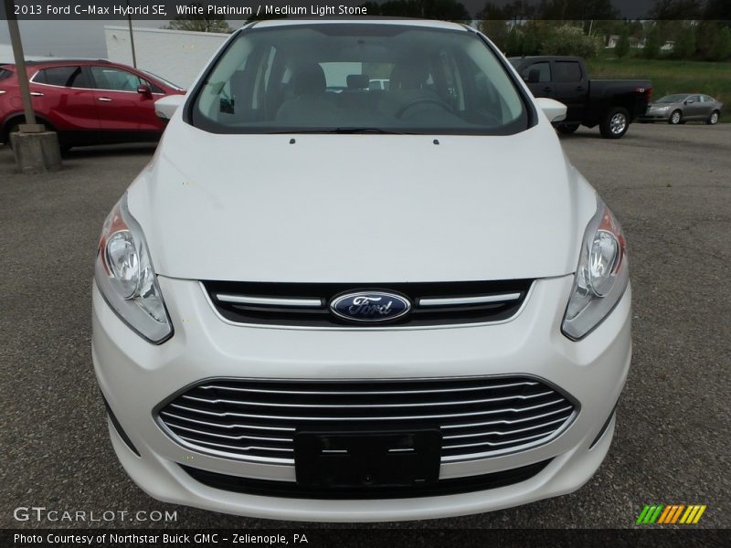White Platinum / Medium Light Stone 2013 Ford C-Max Hybrid SE