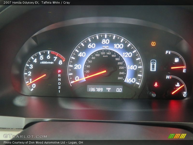 Taffeta White / Gray 2007 Honda Odyssey EX