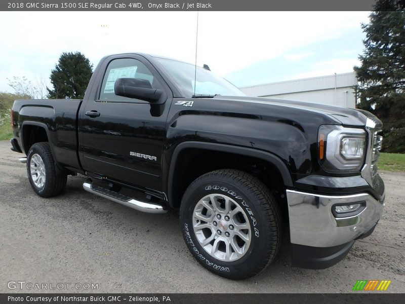 Onyx Black / Jet Black 2018 GMC Sierra 1500 SLE Regular Cab 4WD