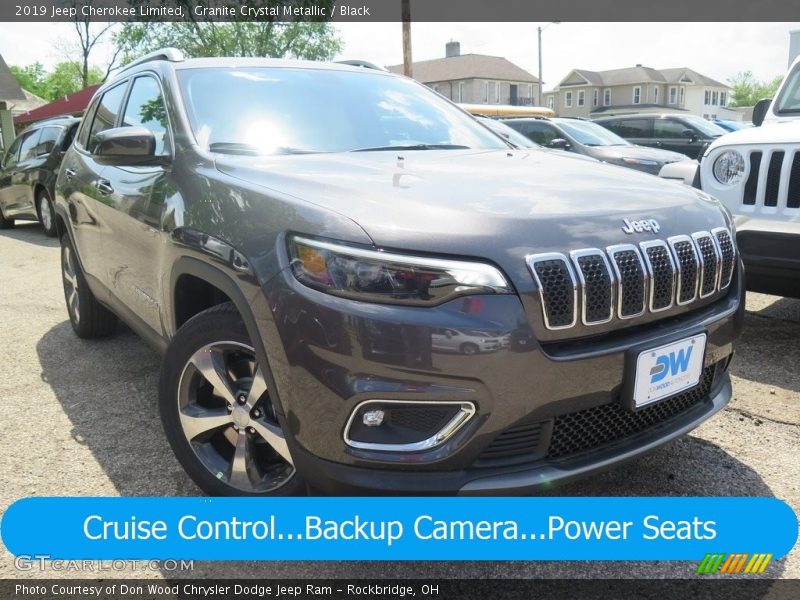 Granite Crystal Metallic / Black 2019 Jeep Cherokee Limited