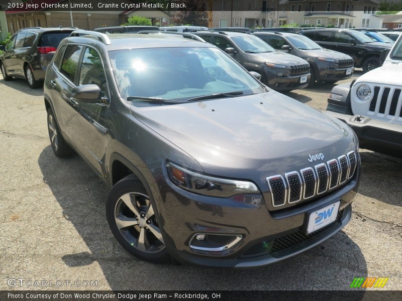 Granite Crystal Metallic / Black 2019 Jeep Cherokee Limited