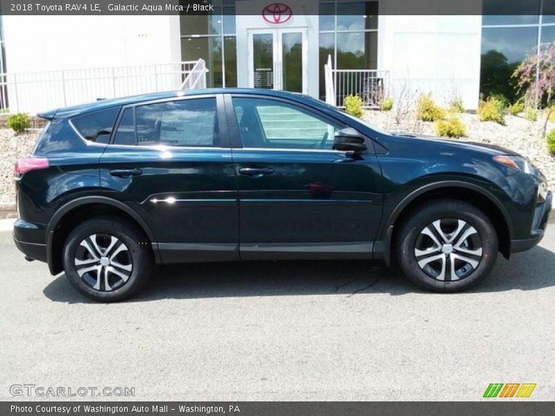 Galactic Aqua Mica / Black 2018 Toyota RAV4 LE