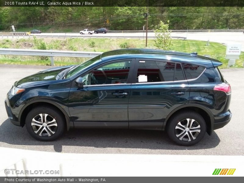 Galactic Aqua Mica / Black 2018 Toyota RAV4 LE