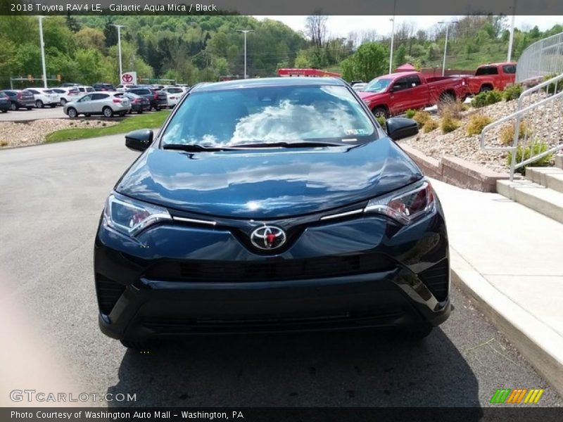 Galactic Aqua Mica / Black 2018 Toyota RAV4 LE