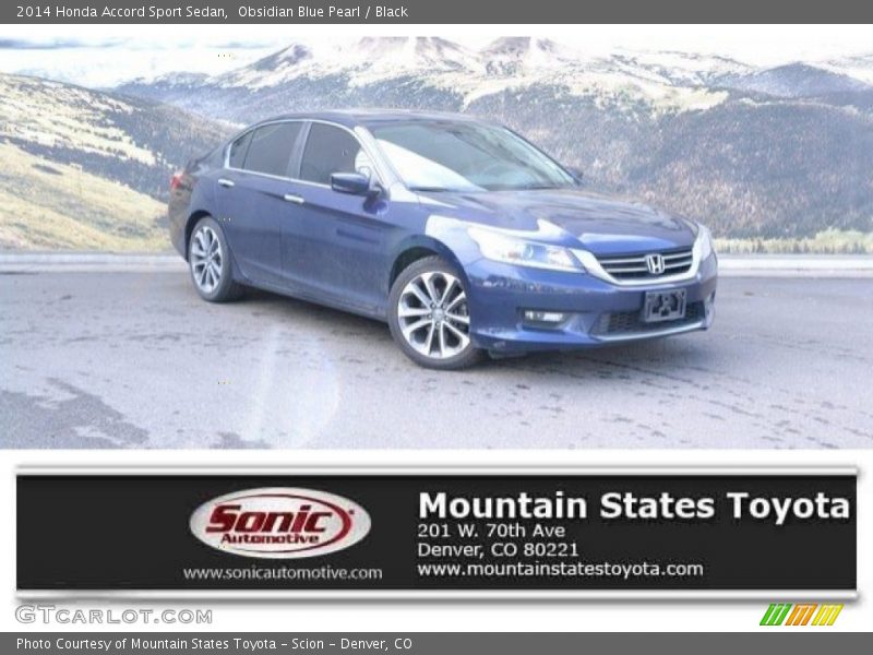 Obsidian Blue Pearl / Black 2014 Honda Accord Sport Sedan