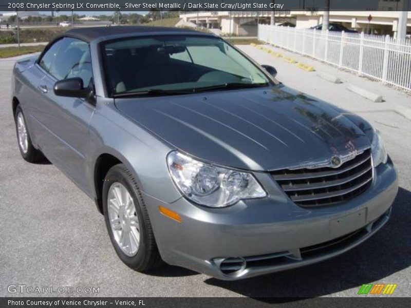 Silver Steel Metallic / Dark Slate Gray/Light Slate Gray 2008 Chrysler Sebring LX Convertible