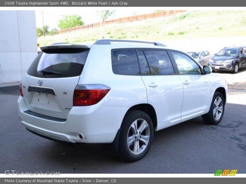 Blizzard White Pearl / Ash Gray 2008 Toyota Highlander Sport 4WD