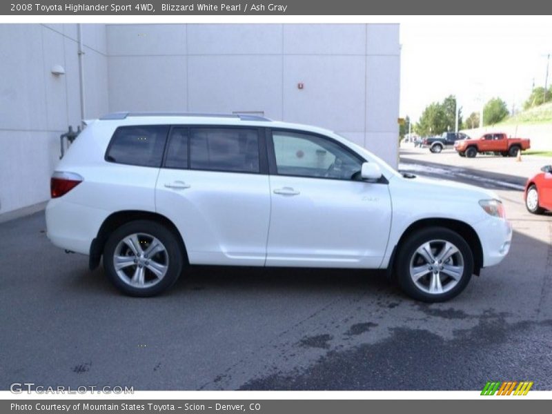 Blizzard White Pearl / Ash Gray 2008 Toyota Highlander Sport 4WD