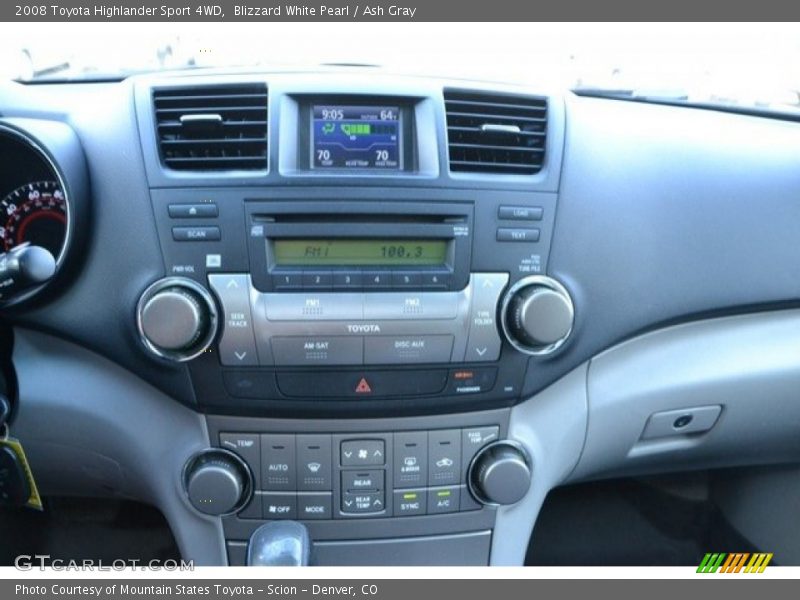 Blizzard White Pearl / Ash Gray 2008 Toyota Highlander Sport 4WD