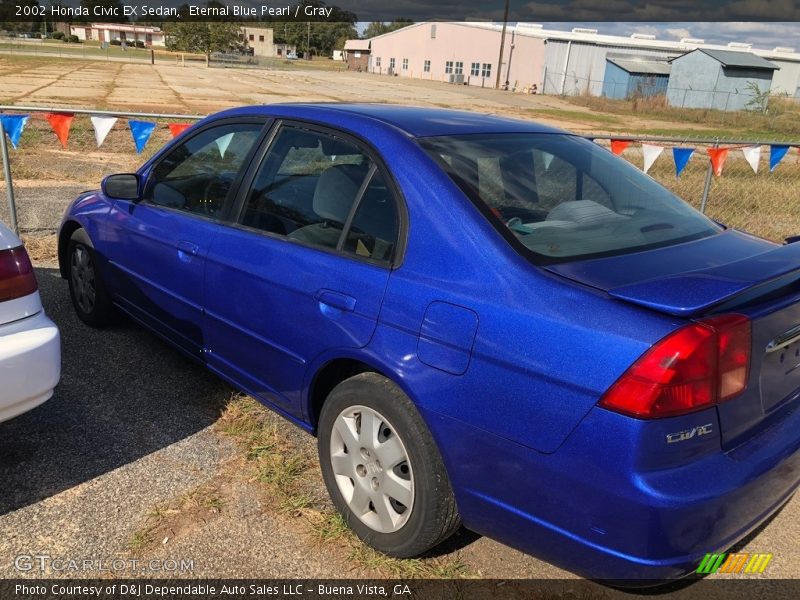 Eternal Blue Pearl / Gray 2002 Honda Civic EX Sedan
