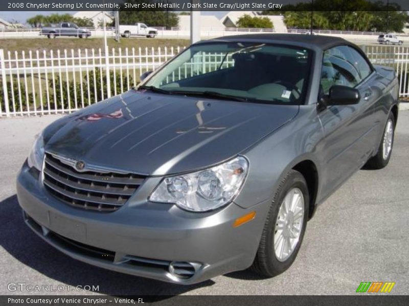 Silver Steel Metallic / Dark Slate Gray/Light Slate Gray 2008 Chrysler Sebring LX Convertible