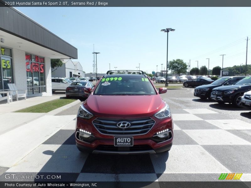 Serrano Red / Beige 2018 Hyundai Santa Fe Sport 2.0T