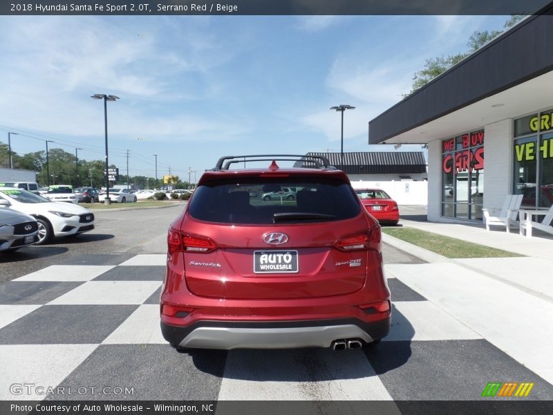 Serrano Red / Beige 2018 Hyundai Santa Fe Sport 2.0T