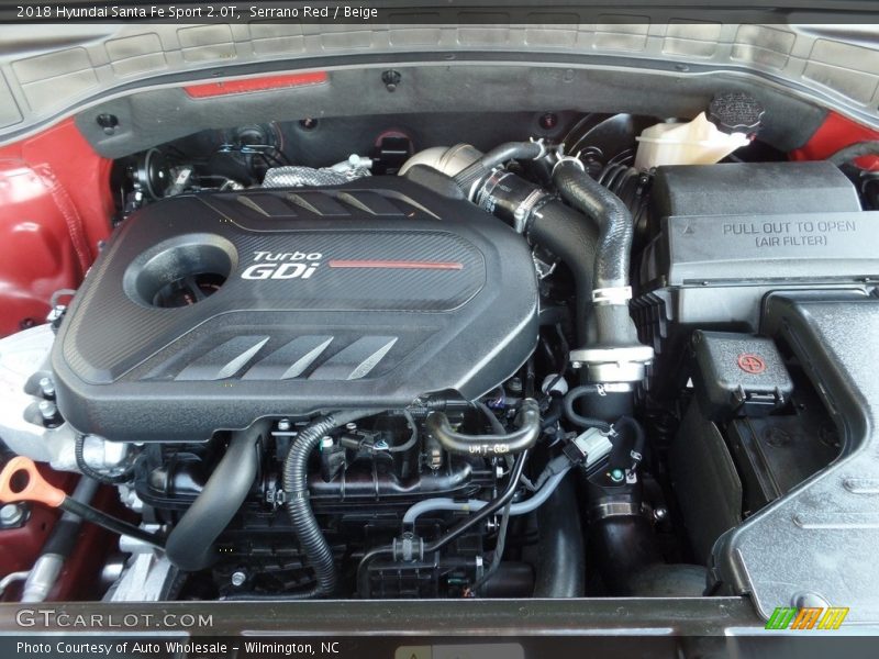 Serrano Red / Beige 2018 Hyundai Santa Fe Sport 2.0T