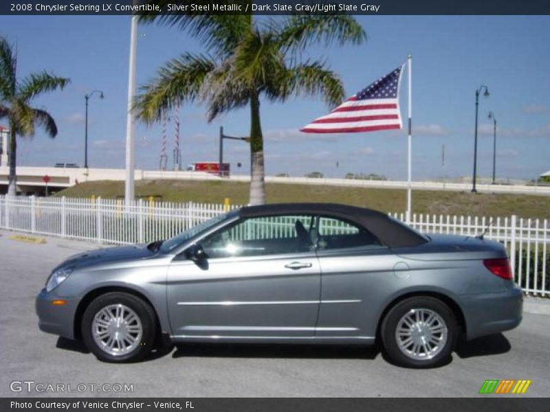 Silver Steel Metallic / Dark Slate Gray/Light Slate Gray 2008 Chrysler Sebring LX Convertible