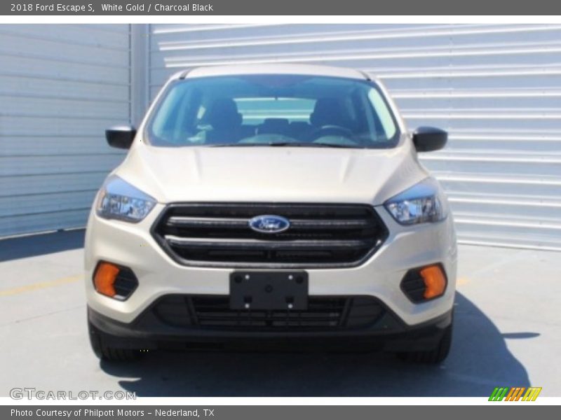White Gold / Charcoal Black 2018 Ford Escape S