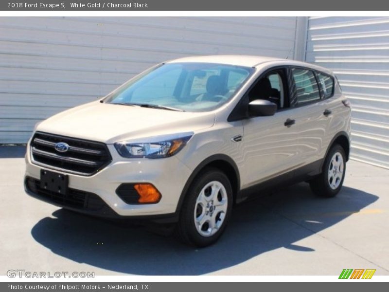 White Gold / Charcoal Black 2018 Ford Escape S