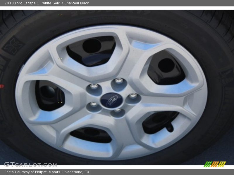 White Gold / Charcoal Black 2018 Ford Escape S