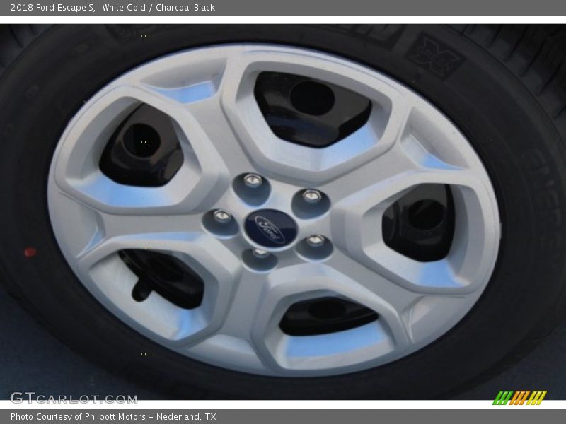 White Gold / Charcoal Black 2018 Ford Escape S