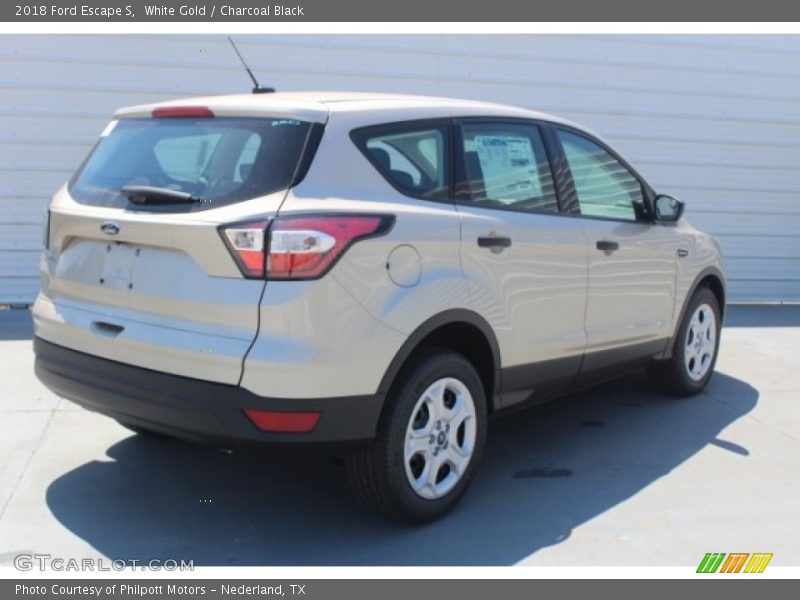 White Gold / Charcoal Black 2018 Ford Escape S