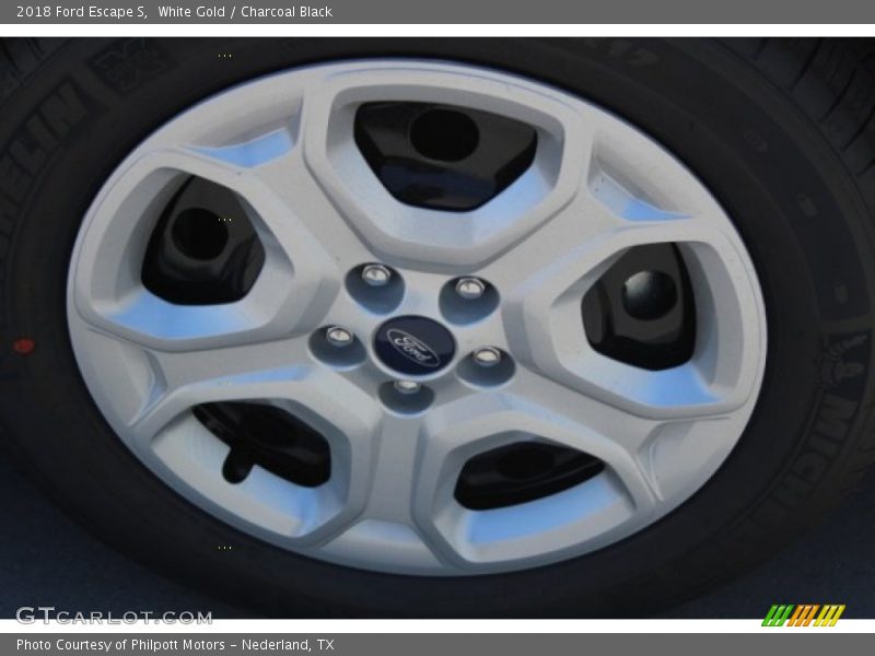 White Gold / Charcoal Black 2018 Ford Escape S