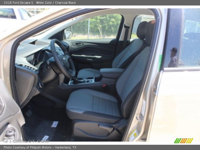 White Gold / Charcoal Black 2018 Ford Escape S
