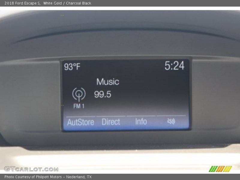 White Gold / Charcoal Black 2018 Ford Escape S