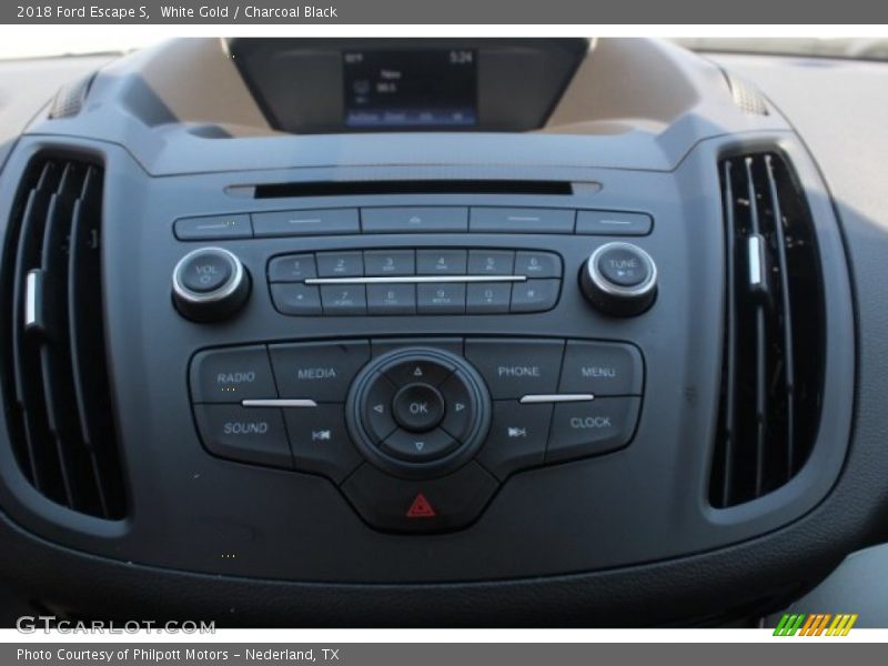 White Gold / Charcoal Black 2018 Ford Escape S