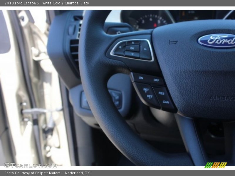 White Gold / Charcoal Black 2018 Ford Escape S