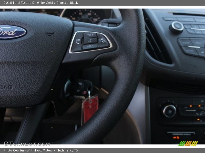 White Gold / Charcoal Black 2018 Ford Escape S