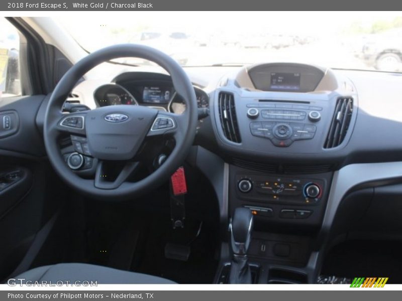 White Gold / Charcoal Black 2018 Ford Escape S