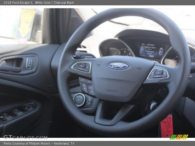 White Gold / Charcoal Black 2018 Ford Escape S