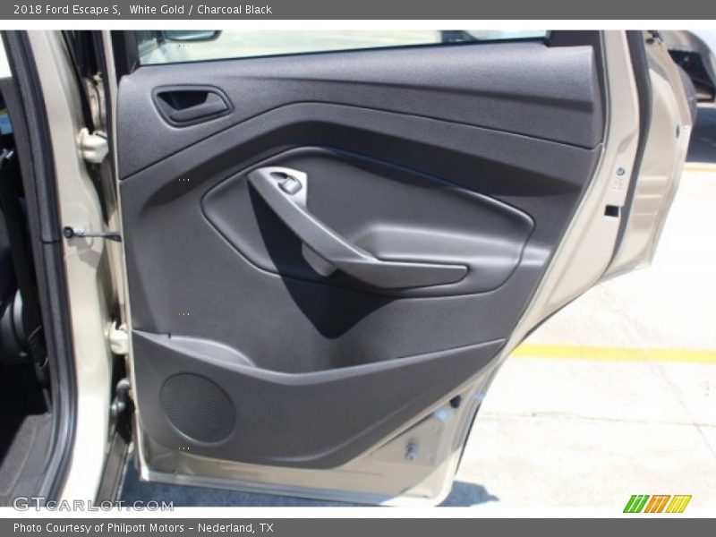 White Gold / Charcoal Black 2018 Ford Escape S