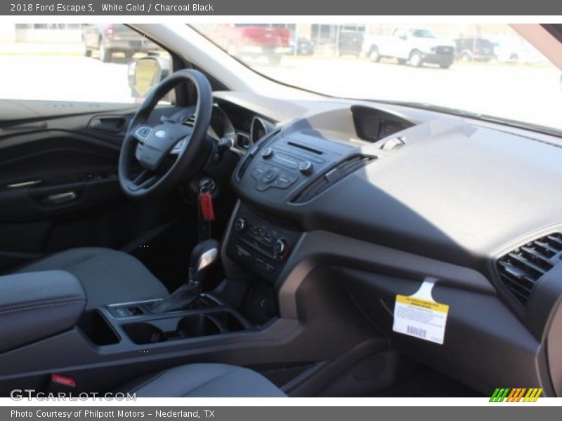 White Gold / Charcoal Black 2018 Ford Escape S