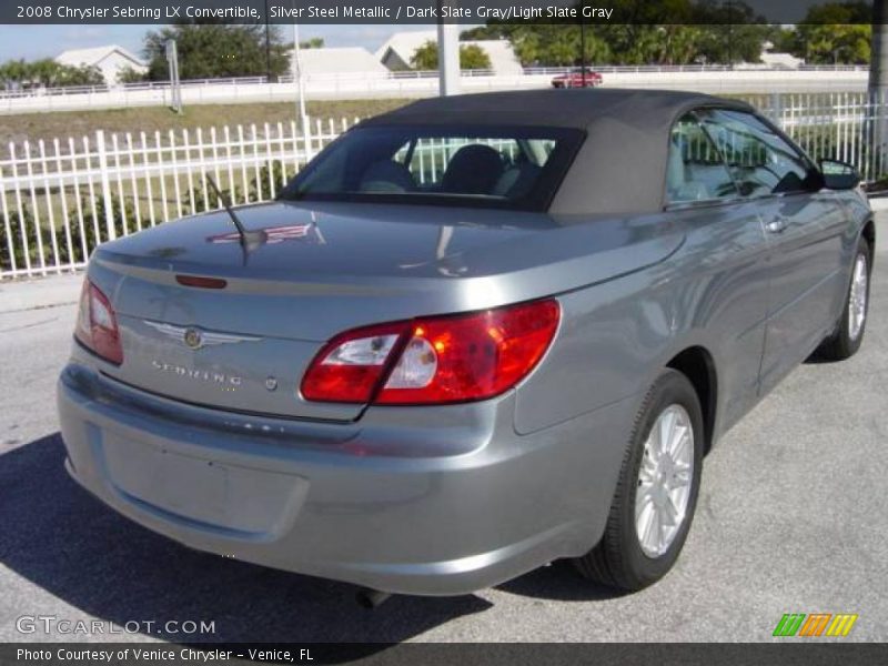 Silver Steel Metallic / Dark Slate Gray/Light Slate Gray 2008 Chrysler Sebring LX Convertible