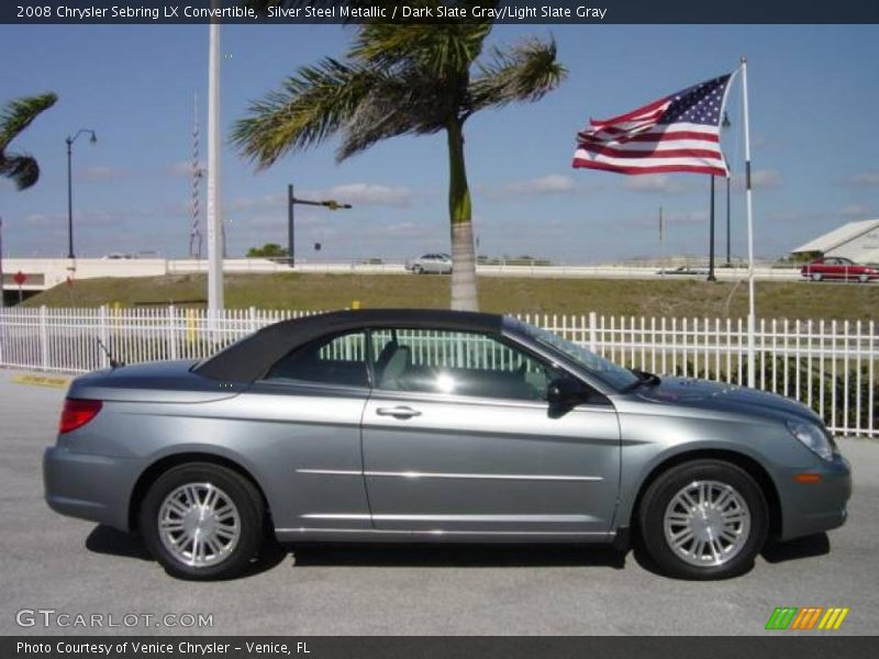 Silver Steel Metallic / Dark Slate Gray/Light Slate Gray 2008 Chrysler Sebring LX Convertible