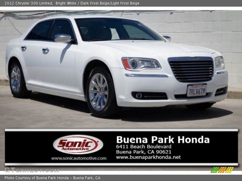 Bright White / Dark Frost Beige/Light Frost Beige 2012 Chrysler 300 Limited