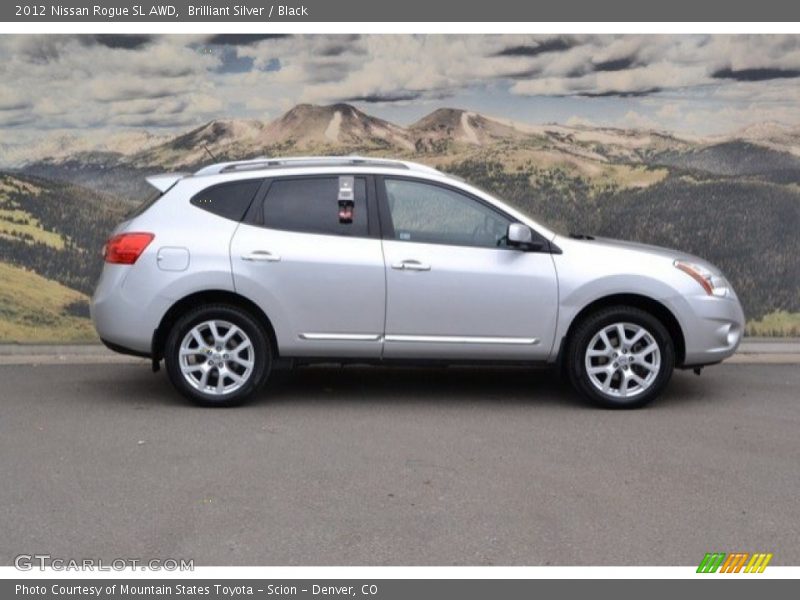 Brilliant Silver / Black 2012 Nissan Rogue SL AWD
