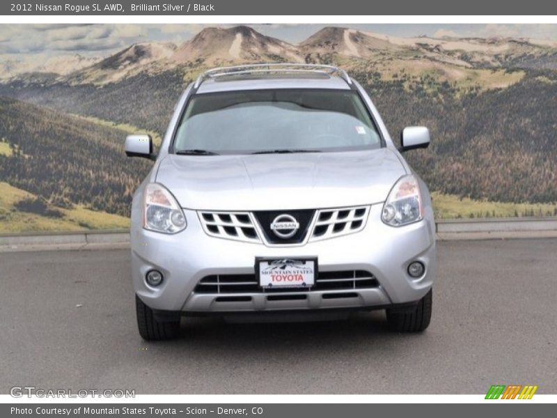 Brilliant Silver / Black 2012 Nissan Rogue SL AWD