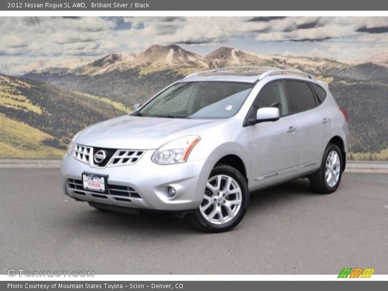 Brilliant Silver / Black 2012 Nissan Rogue SL AWD